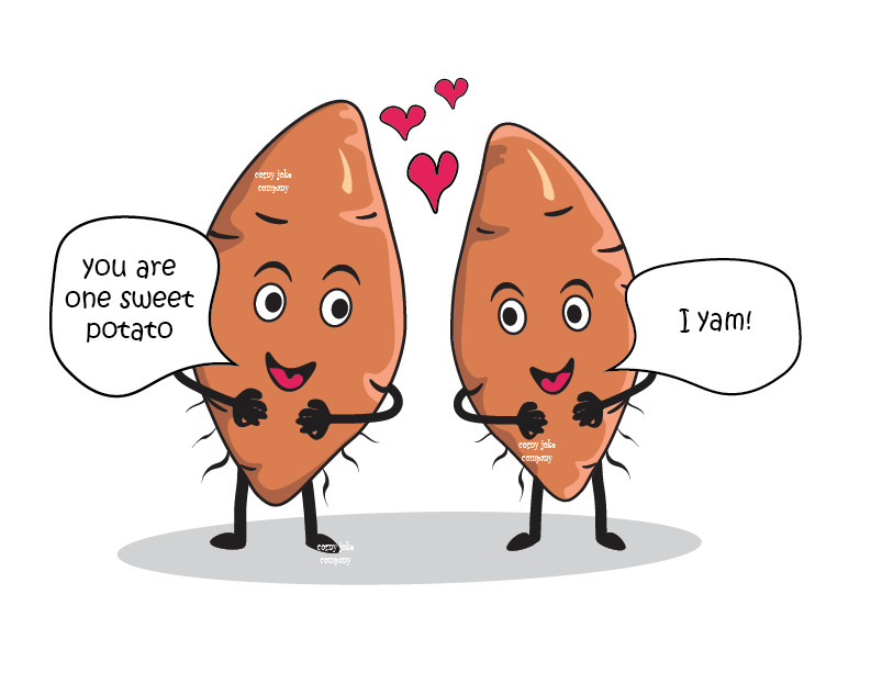 sweet potato joke from the Corny Joke Company